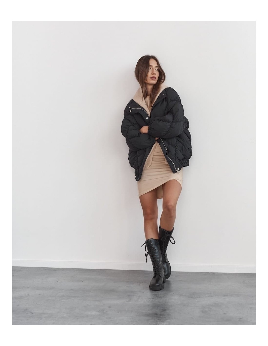 Short quilted jacket black 0545 - Online store - Boutique